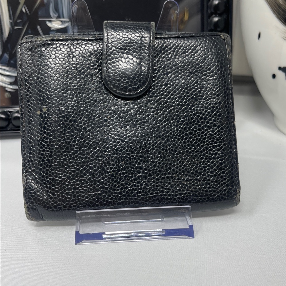 Chanel Caviar Skin Leather Bi-fold Wallet Black - Picture 6 of 14